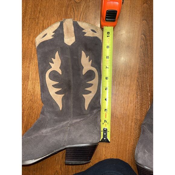 Oak Tree Farms Cowboy Boots Women’s 7.5 Brown Suede - Picture 6 of 6